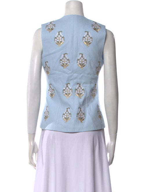 Rosewater House Linen Floral Print Top