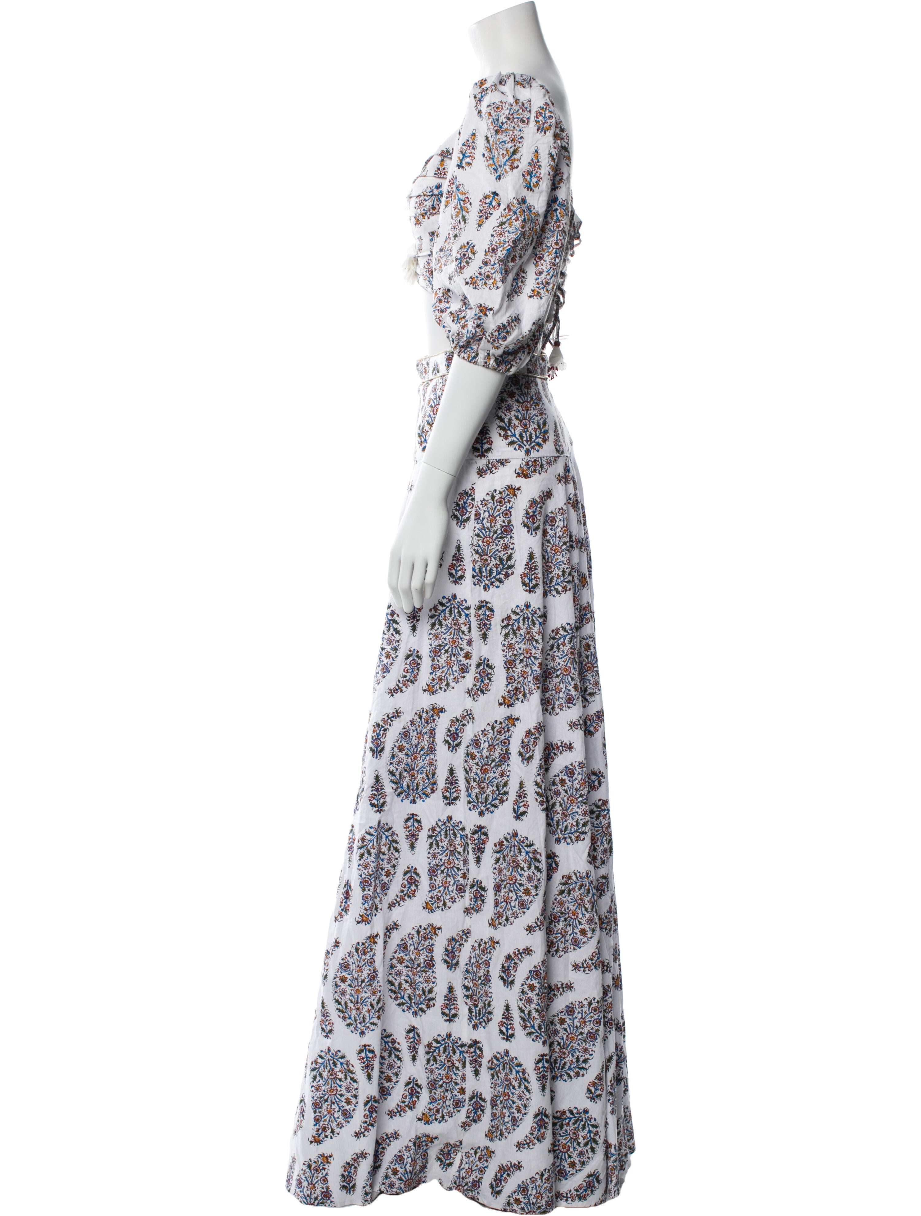 Rosewater House Linen Floral Print Skirt Set