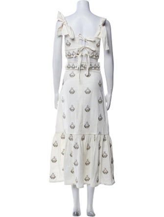 Rosewater House Linen Floral Print Skirt Set