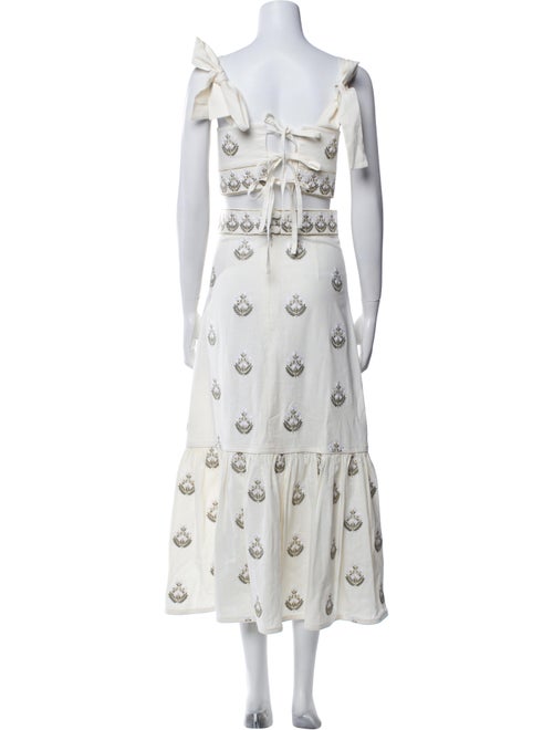 Rosewater House Linen Floral Print Skirt Set