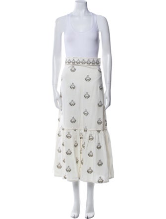 Rosewater House Linen Floral Print Skirt Set