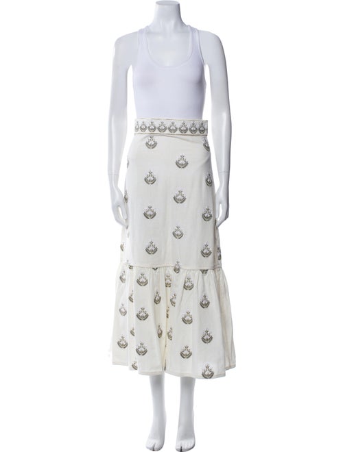 Rosewater House Linen Floral Print Skirt Set