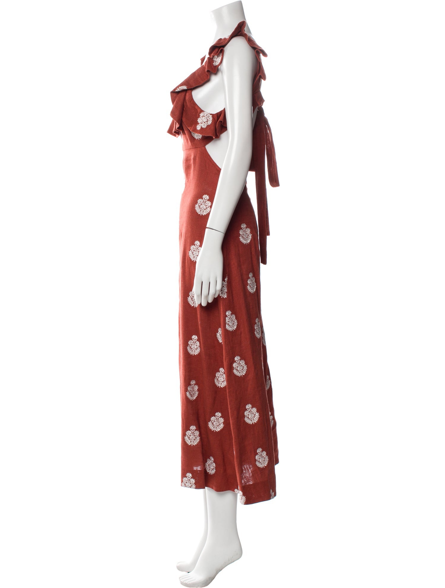 Rosewater House Floral Print Long Dress