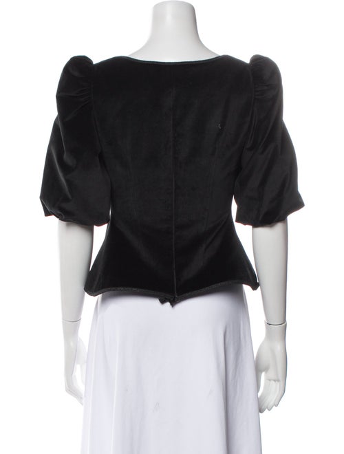 Rosewater House V-Neck Three-Quarter Sleeve Crop Top