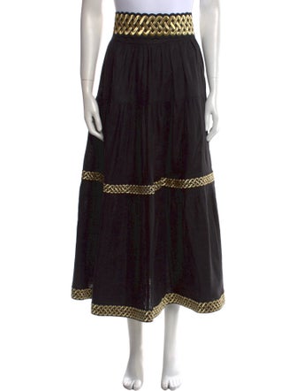 Rosewater House Linen Midi Length Skirt