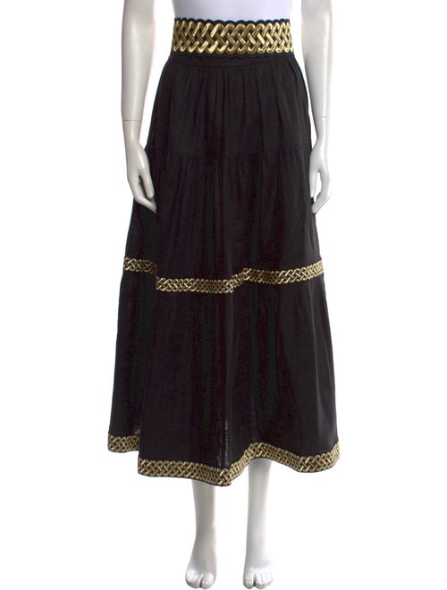 Rosewater House Linen Midi Length Skirt