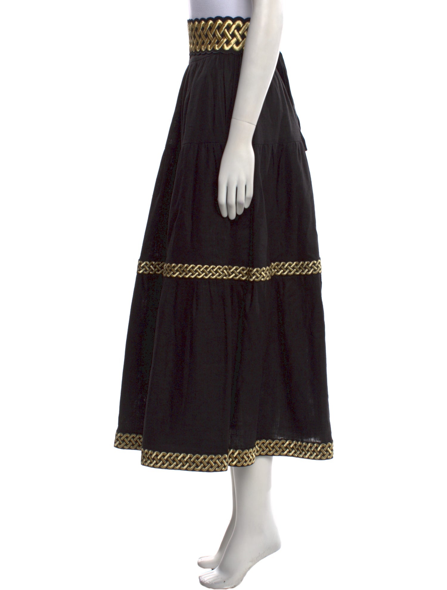 Rosewater House Linen Midi Length Skirt