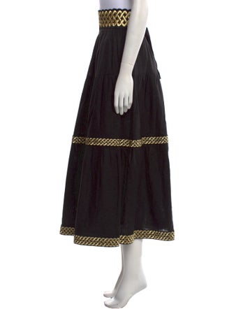 Rosewater House Linen Midi Length Skirt