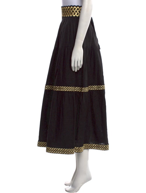 Rosewater House Linen Midi Length Skirt