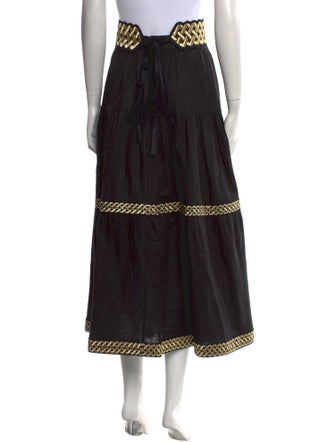 Rosewater House Linen Midi Length Skirt