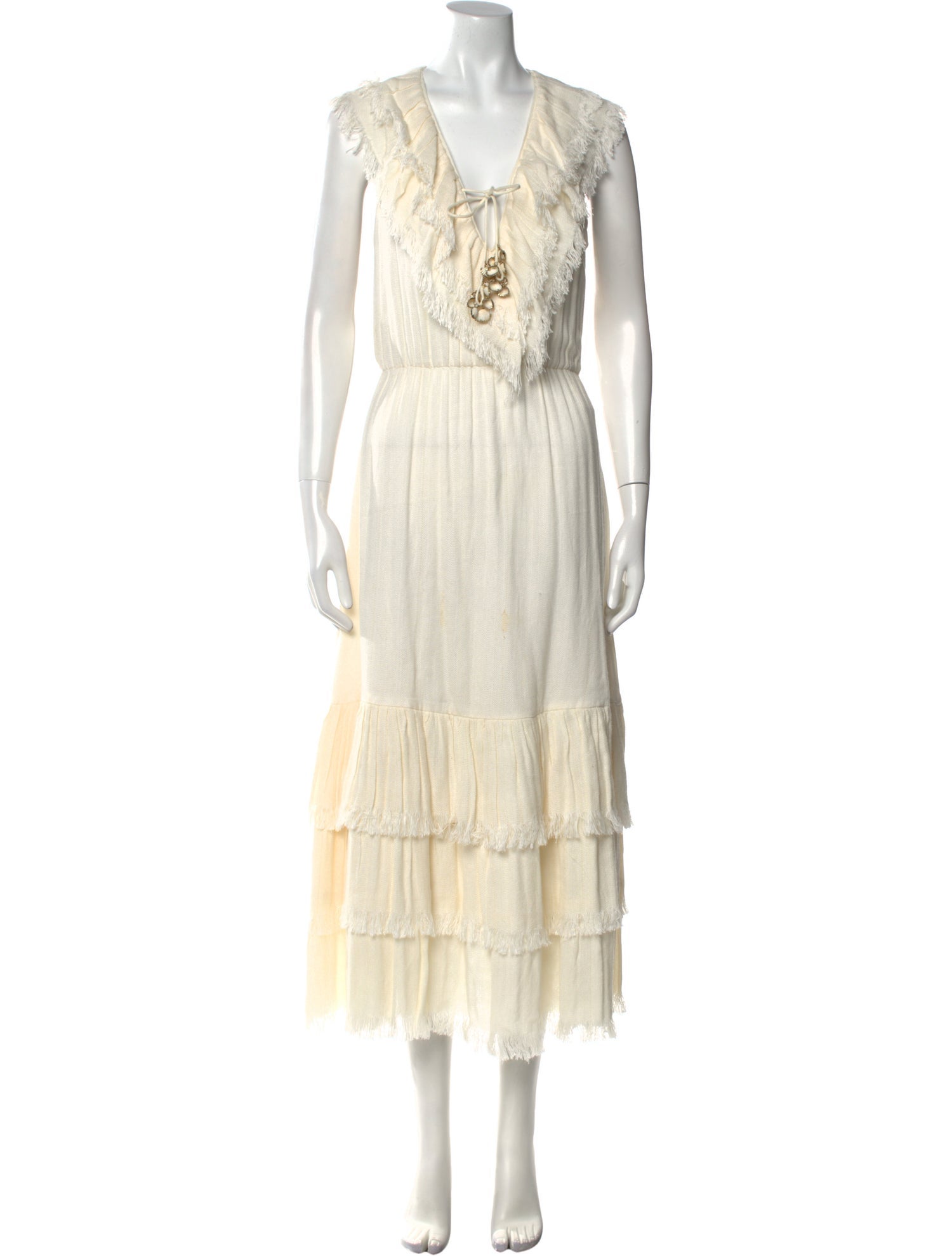 Rosewater House Tie Neck Long Dress