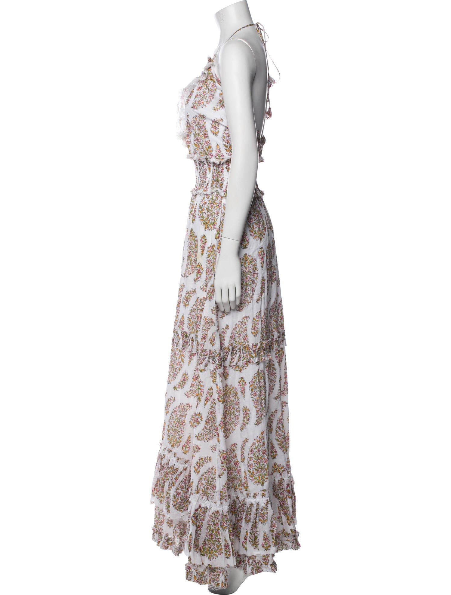 Rosewater House Paisley Print Long Dress