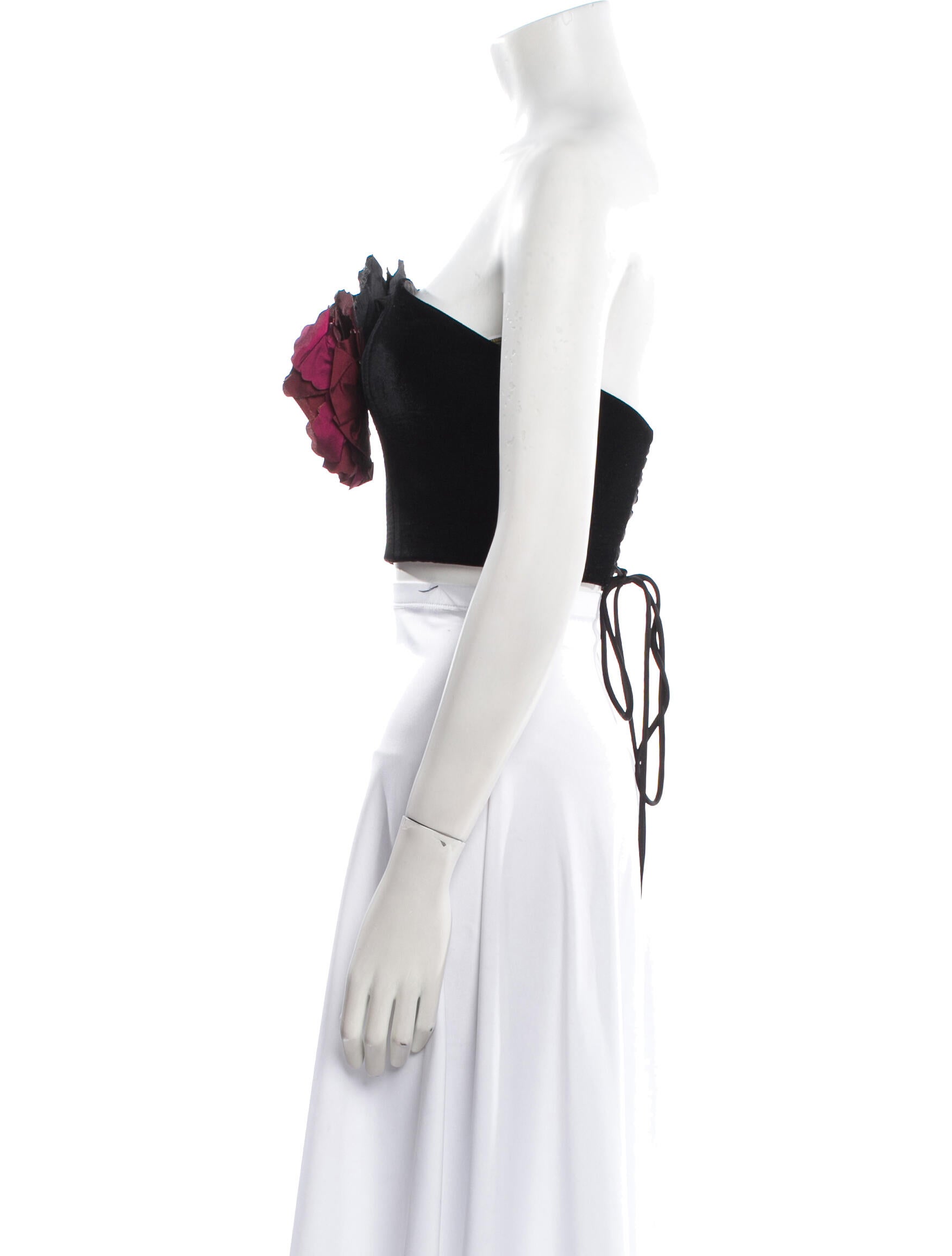 Rosewater House Silk Strapless Crop Top w/ Tags
