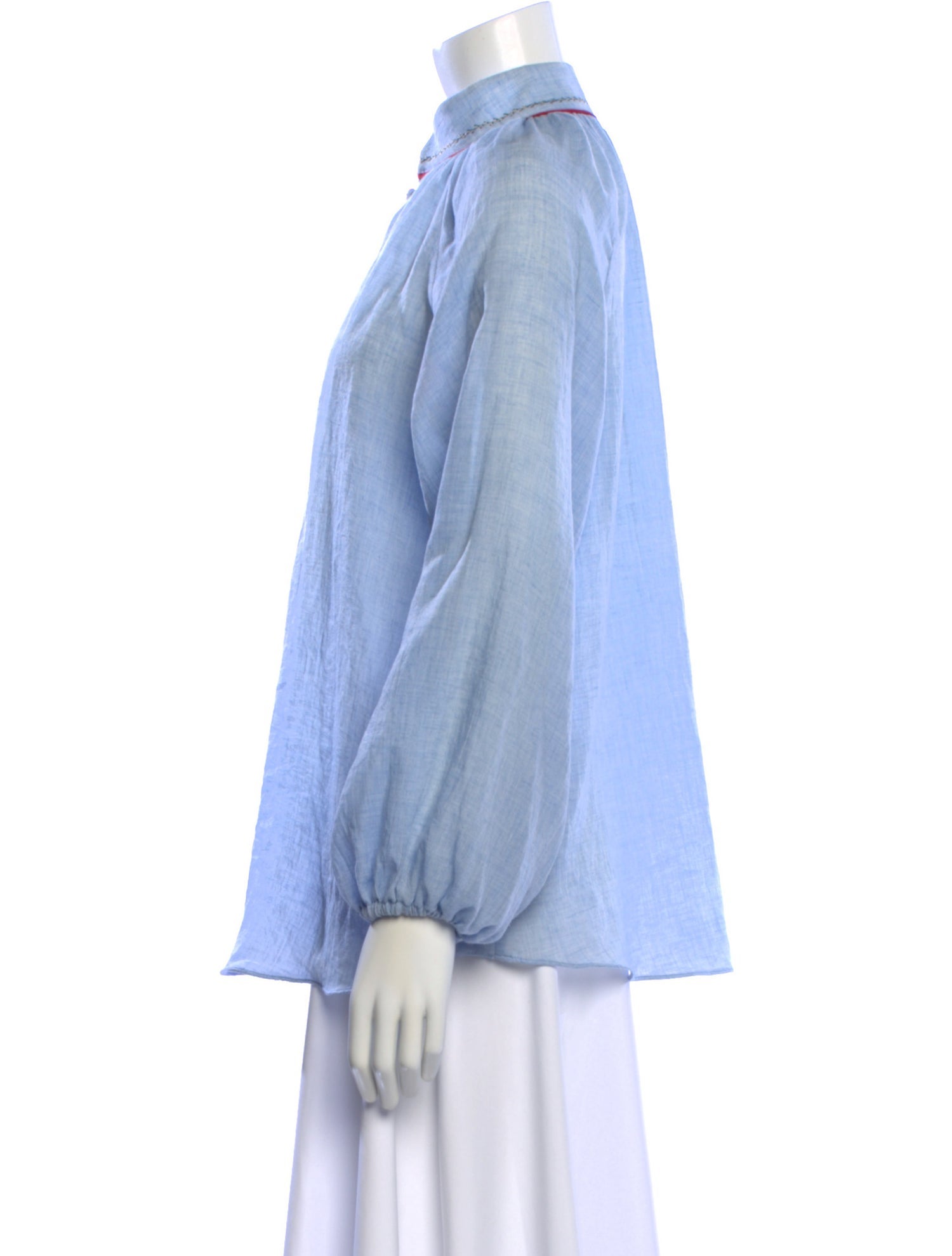 Rosewater House Mock Neck Long Sleeve Blouse
