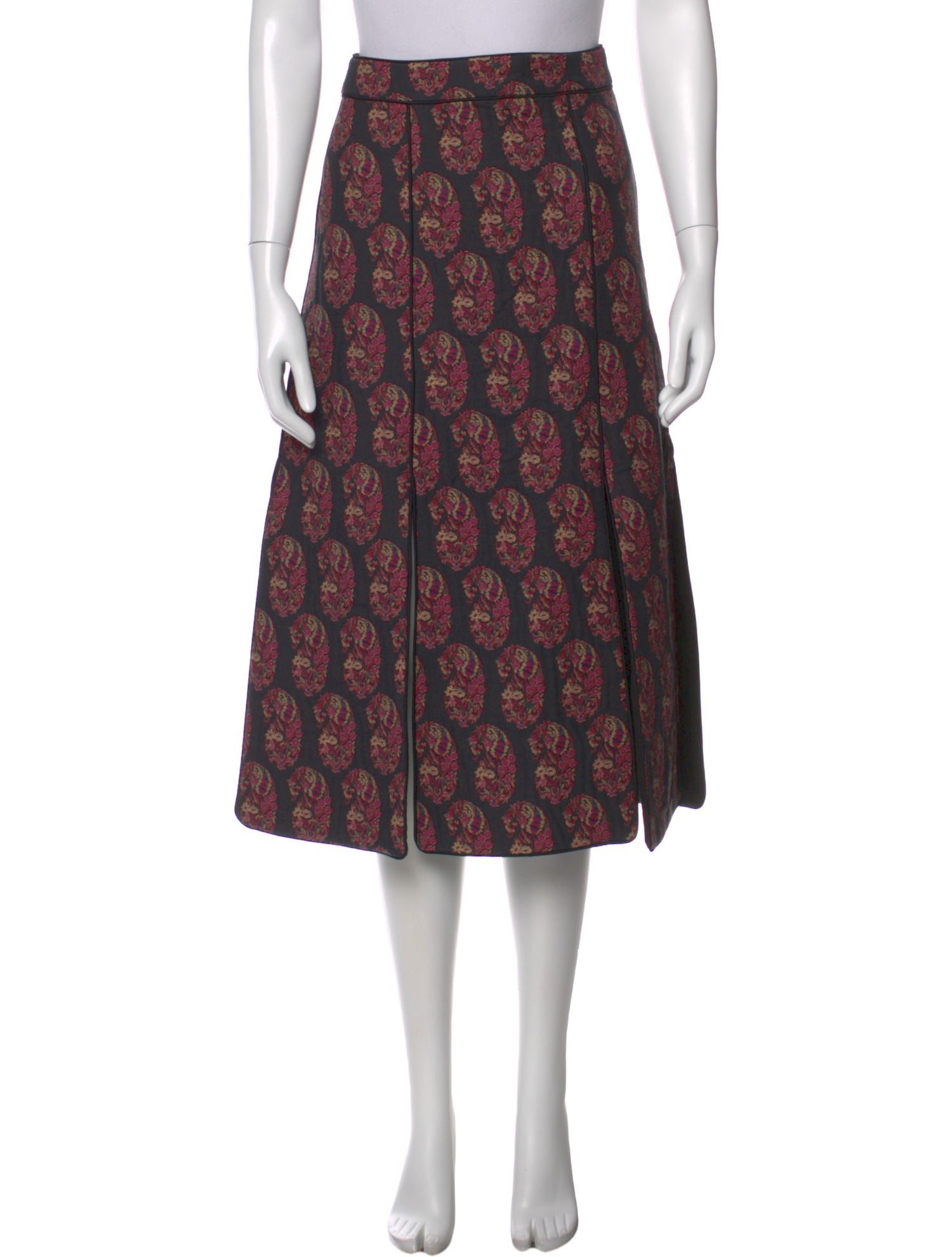 Rosewater House Paisley Print Midi Length Skirt