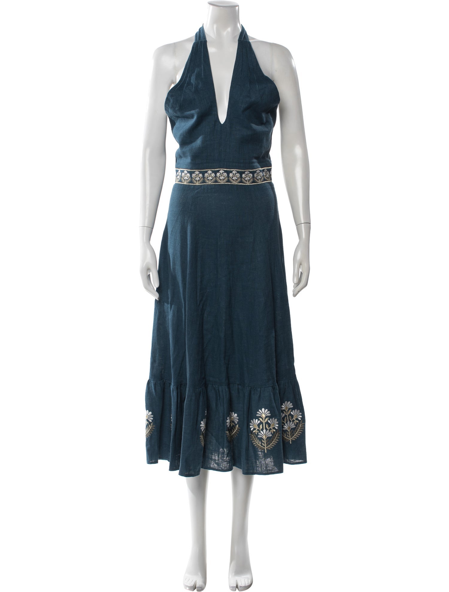 Rosewater House Linen Midi Length Dress