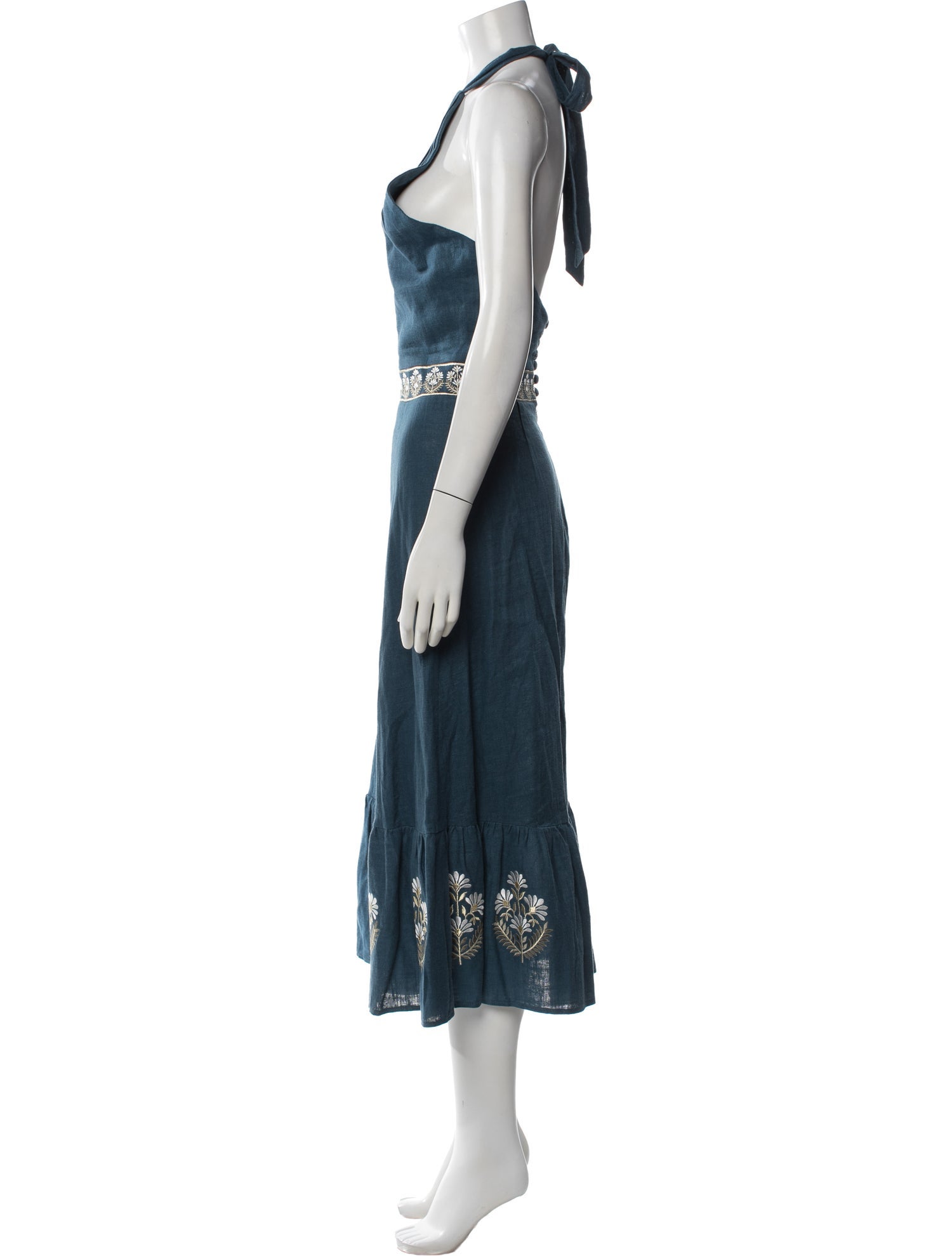 Rosewater House Linen Midi Length Dress