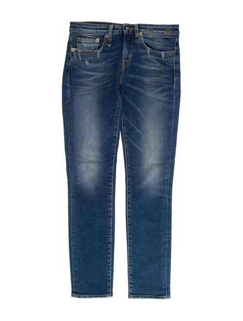 R13 Low-Rise Straight Leg Jeans Blue