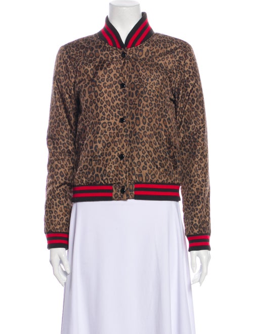 R13 Animal Print Bomber Jacket