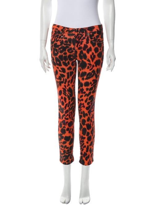 R13 Animal Print Straight Leg Pants