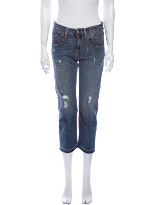 R13 Mid-Rise Straight Leg Jeans Blue