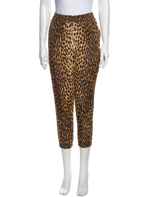 R13 Animal Print Skinny Leg Pants Orange
