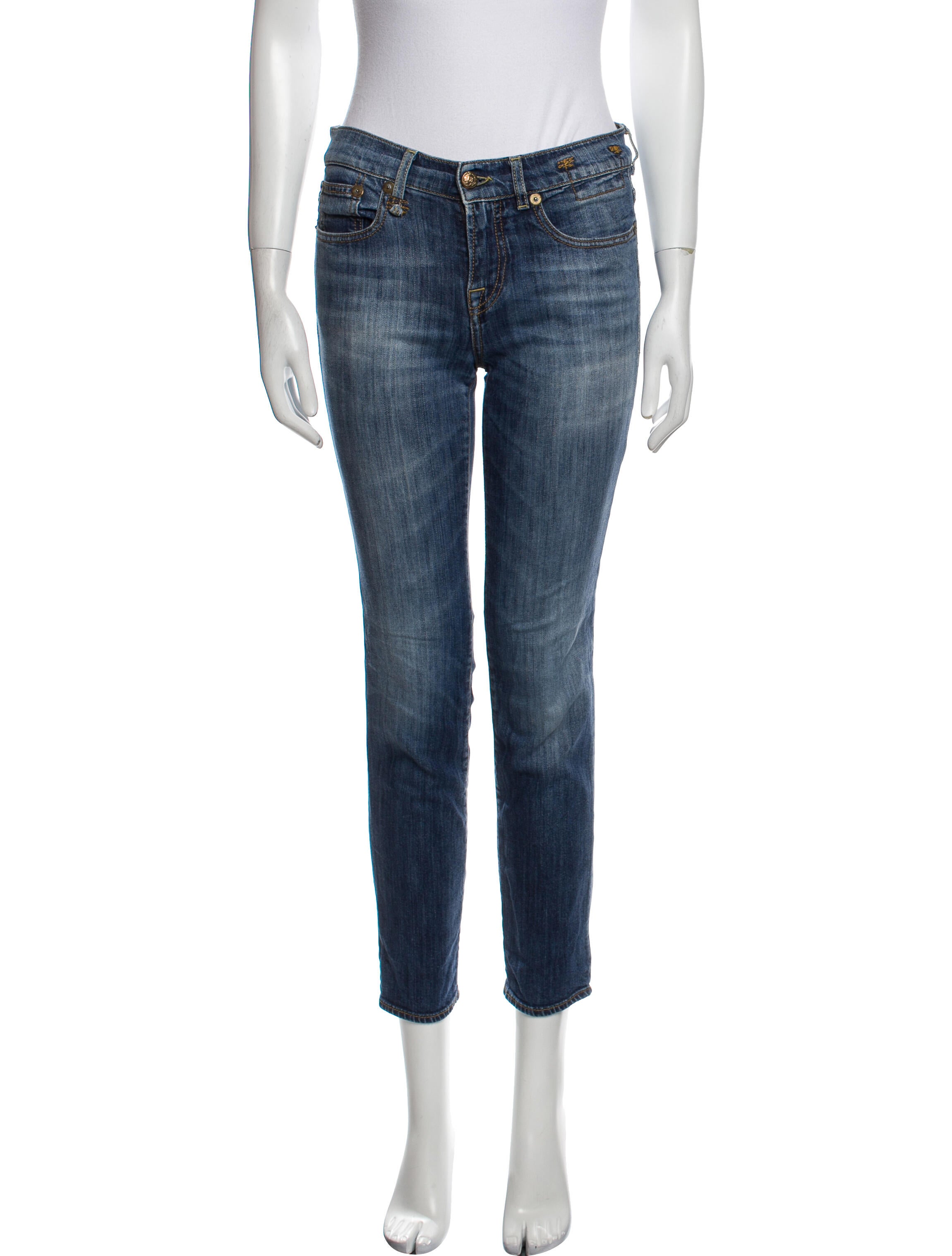 R13 Mid-Rise Skinny Leg Jeans
