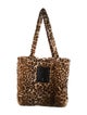 R13 Leopard Print Faux Fur Tote