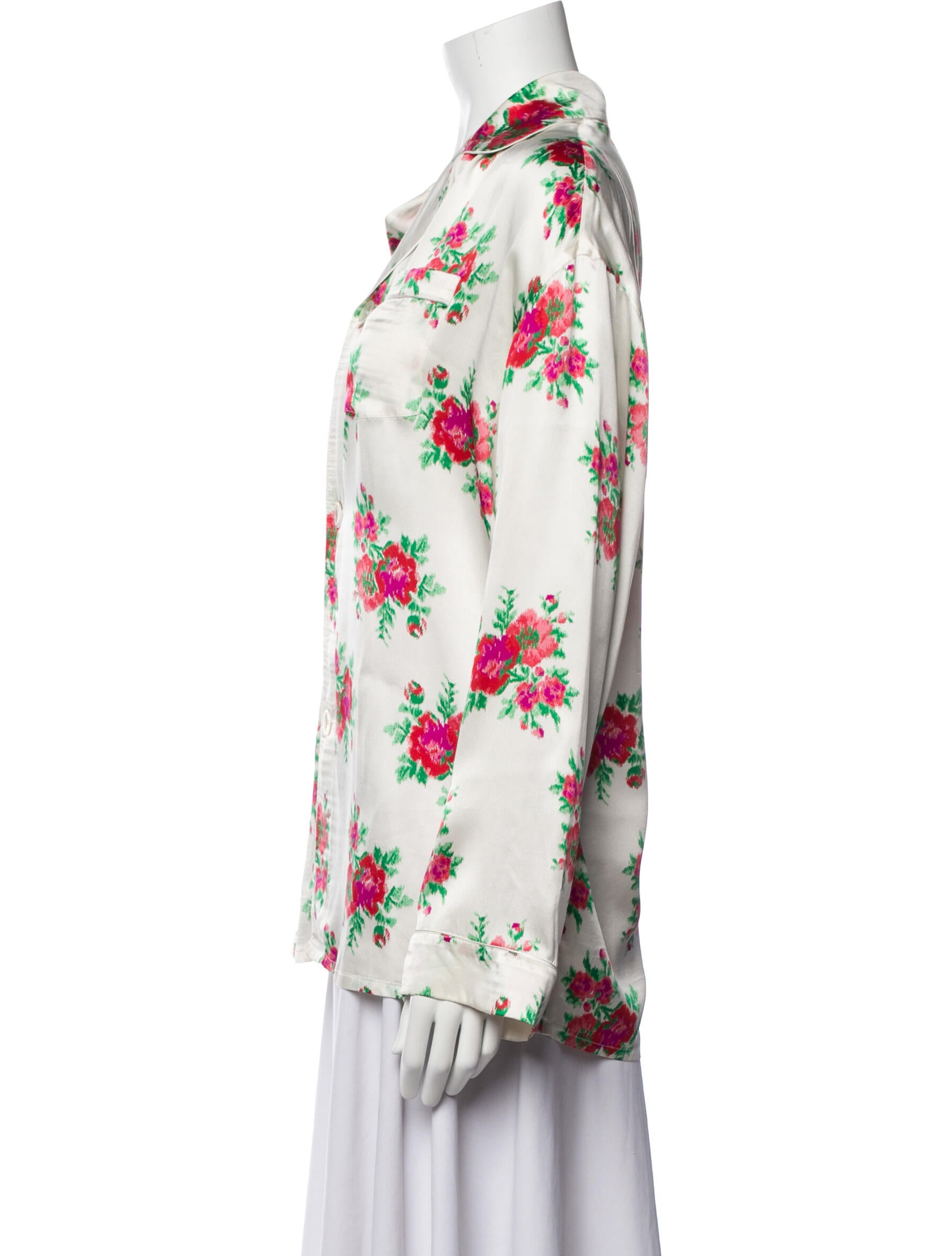 R13 Silk Floral Print Pajamas