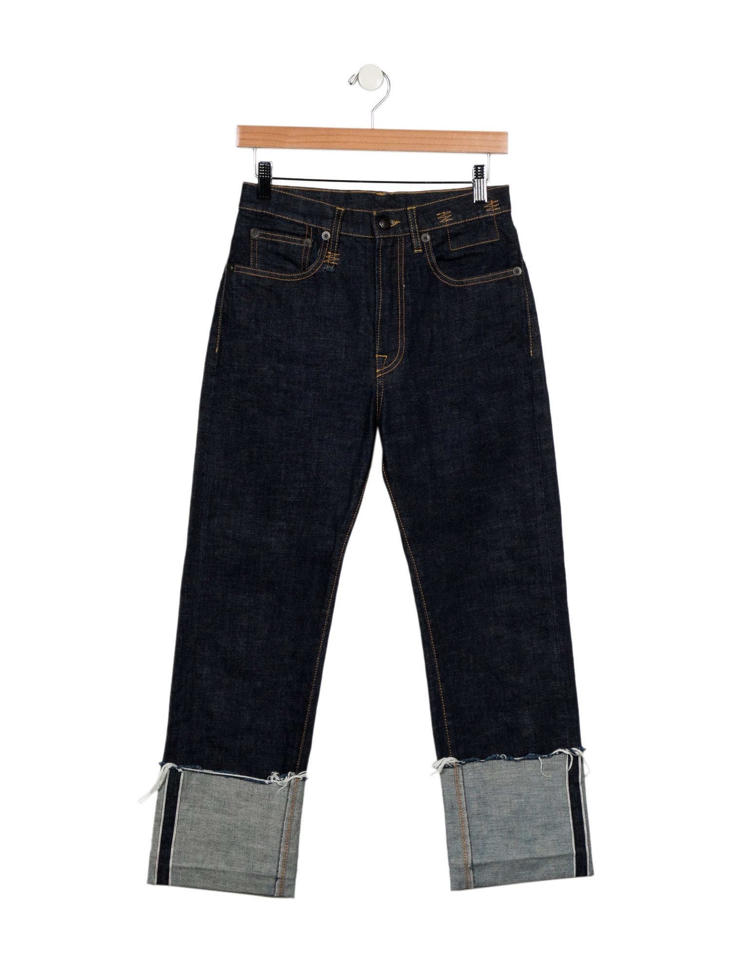 R13 HighRise Straight Leg Jeans Blue Jeans, Clothing WRA62880