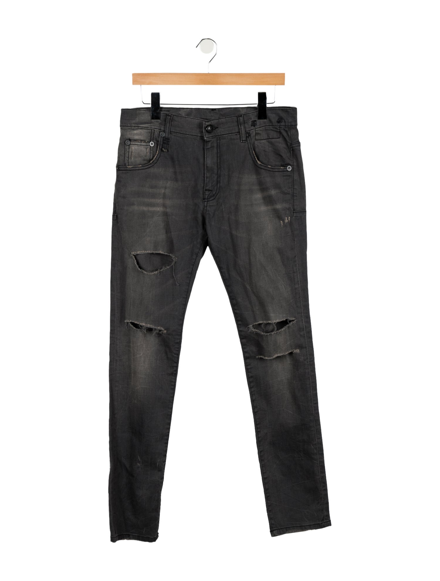 R13 Mid-Rise Straight Leg Jeans