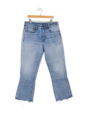R13 Mid-Rise Straight Leg Jeans