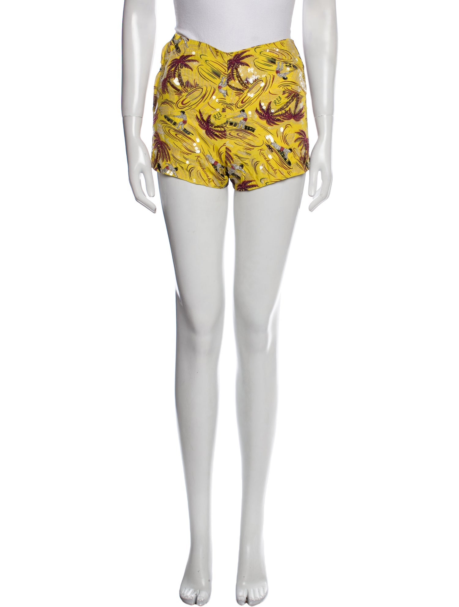 R13 Printed Mini Shorts w/ Tags