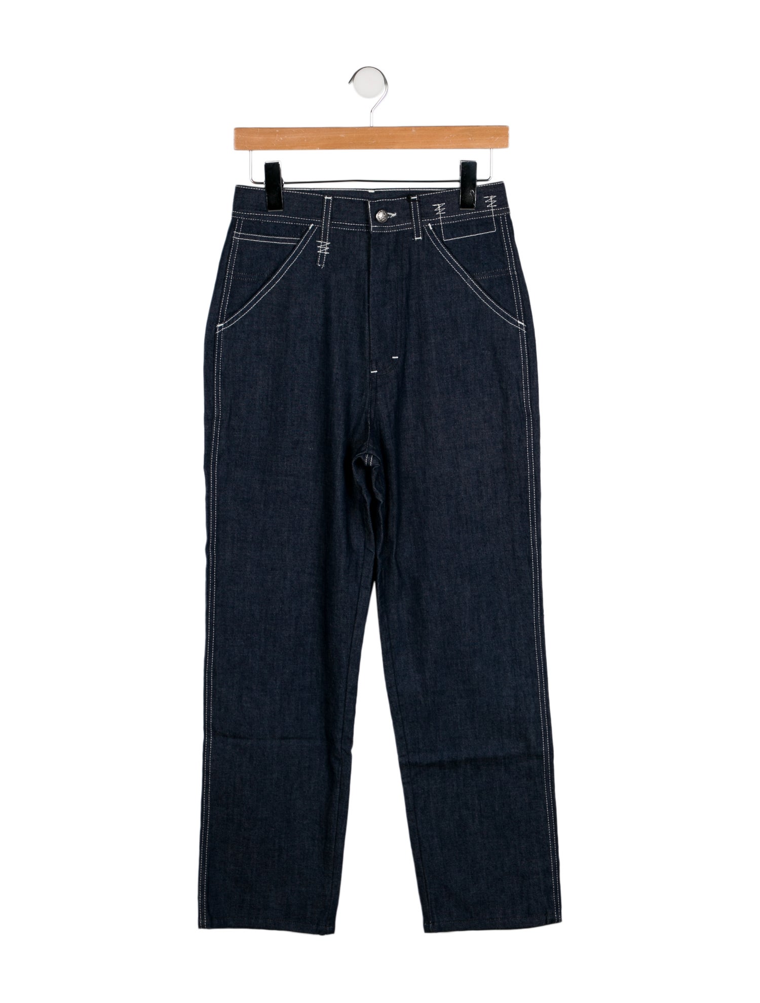 R13 High-Rise Straight Leg Jeans