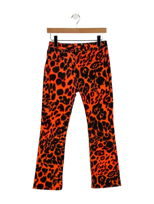 R13 Animal Print Straight Leg Pants