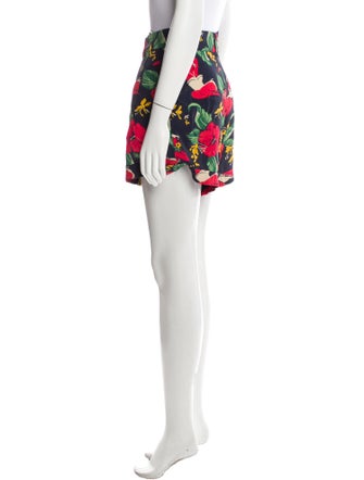 R13 Floral Print Mini Shorts