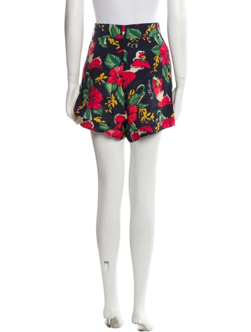 R13 Floral Print Mini Shorts