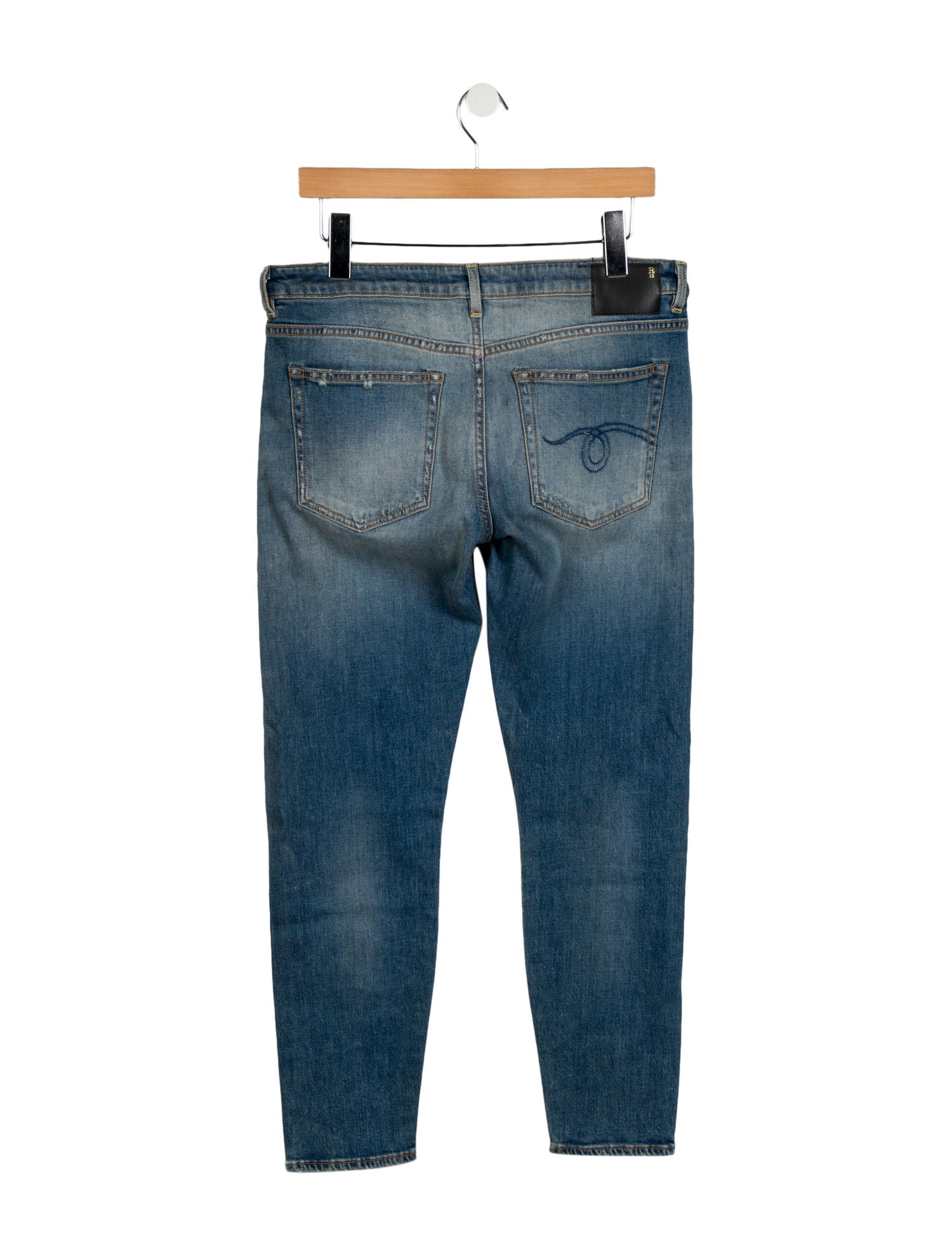 R13 Mid-Rise Skinny Leg Jeans