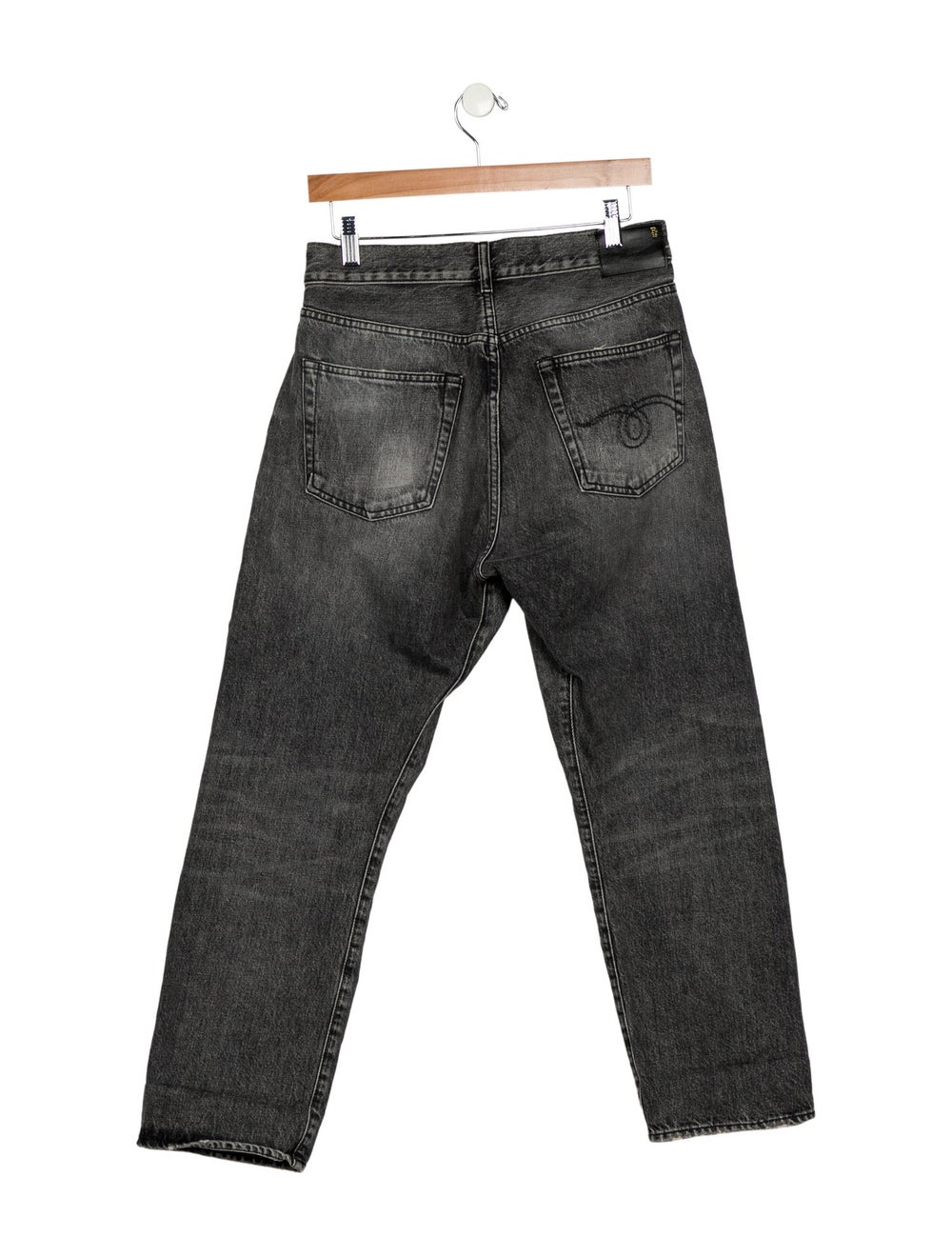 R13 HighRise Straight Leg Jeans Grey, 11.5" Rise Jeans, Clothing