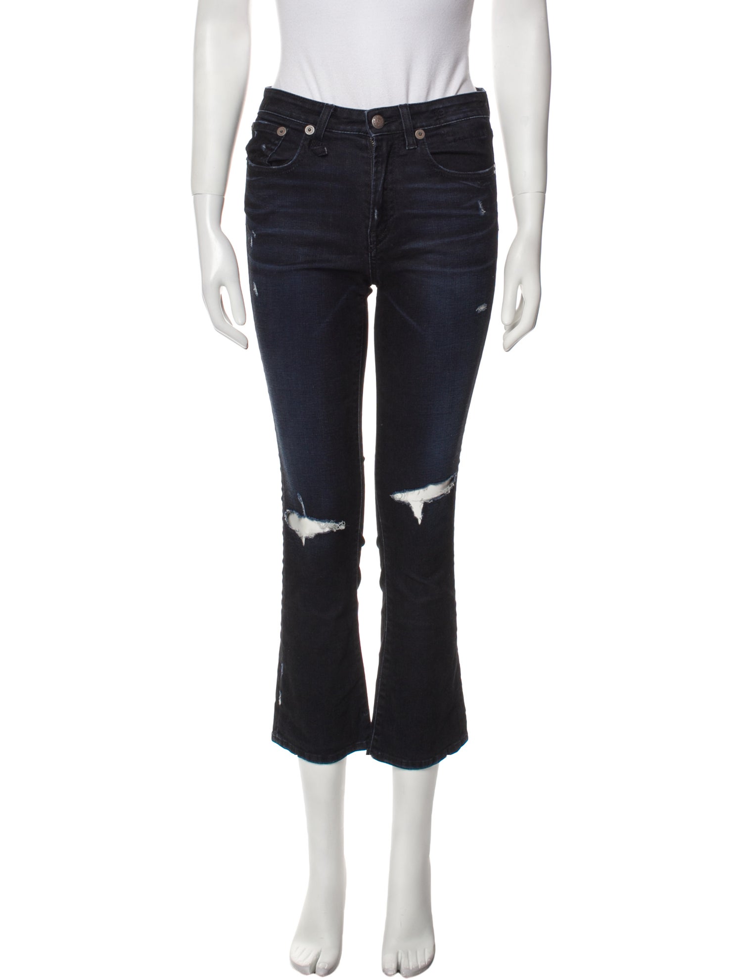 R13 Mid-Rise Straight Leg Jeans