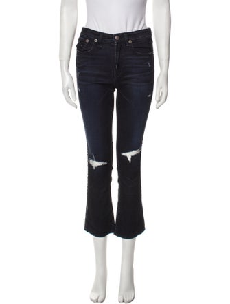 R13 Mid-Rise Straight Leg Jeans