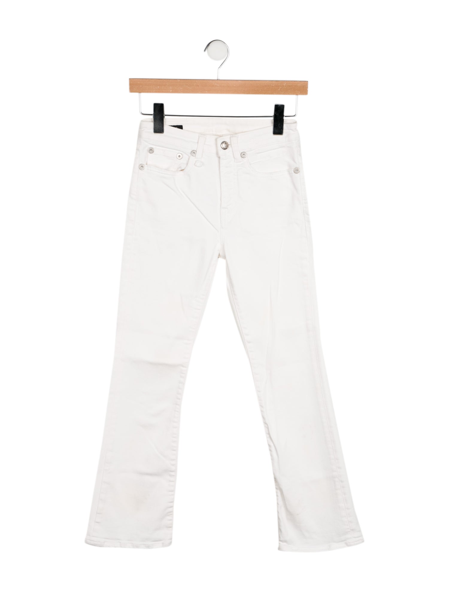 R13 Mid-Rise Straight Leg Jeans
