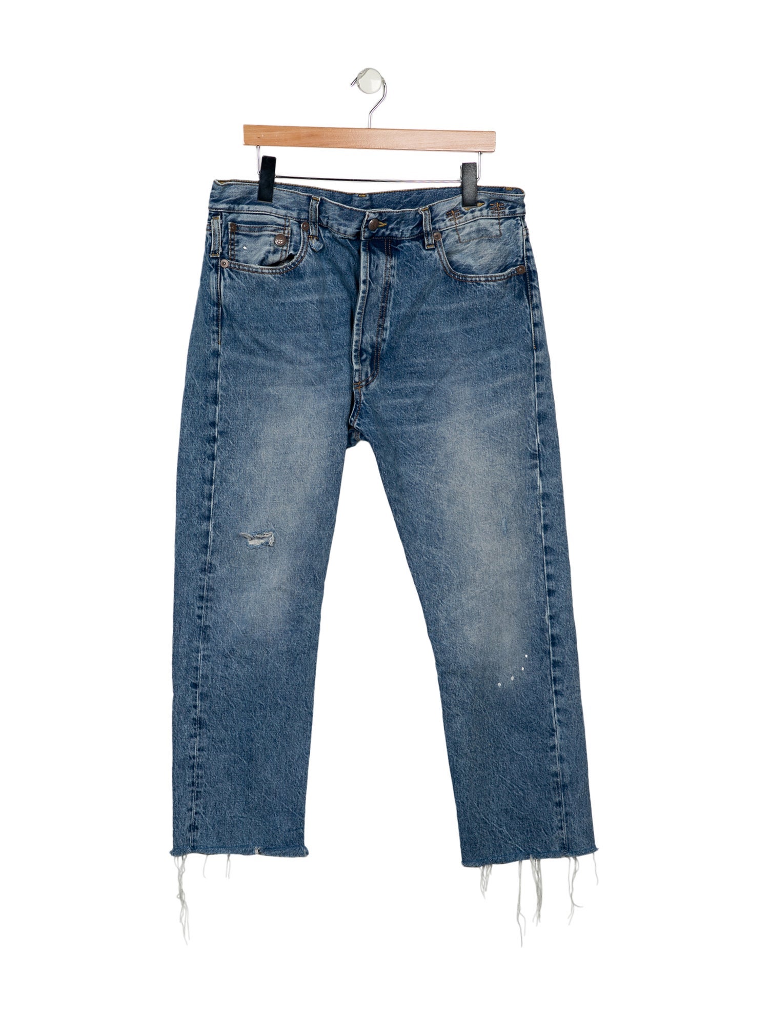 R13 High-Rise Straight Leg Jeans