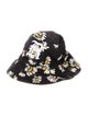 R13 Canvas Pattern Print Bucket Hat