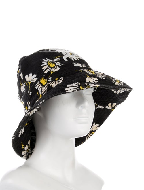 R13 Canvas Pattern Print Bucket Hat