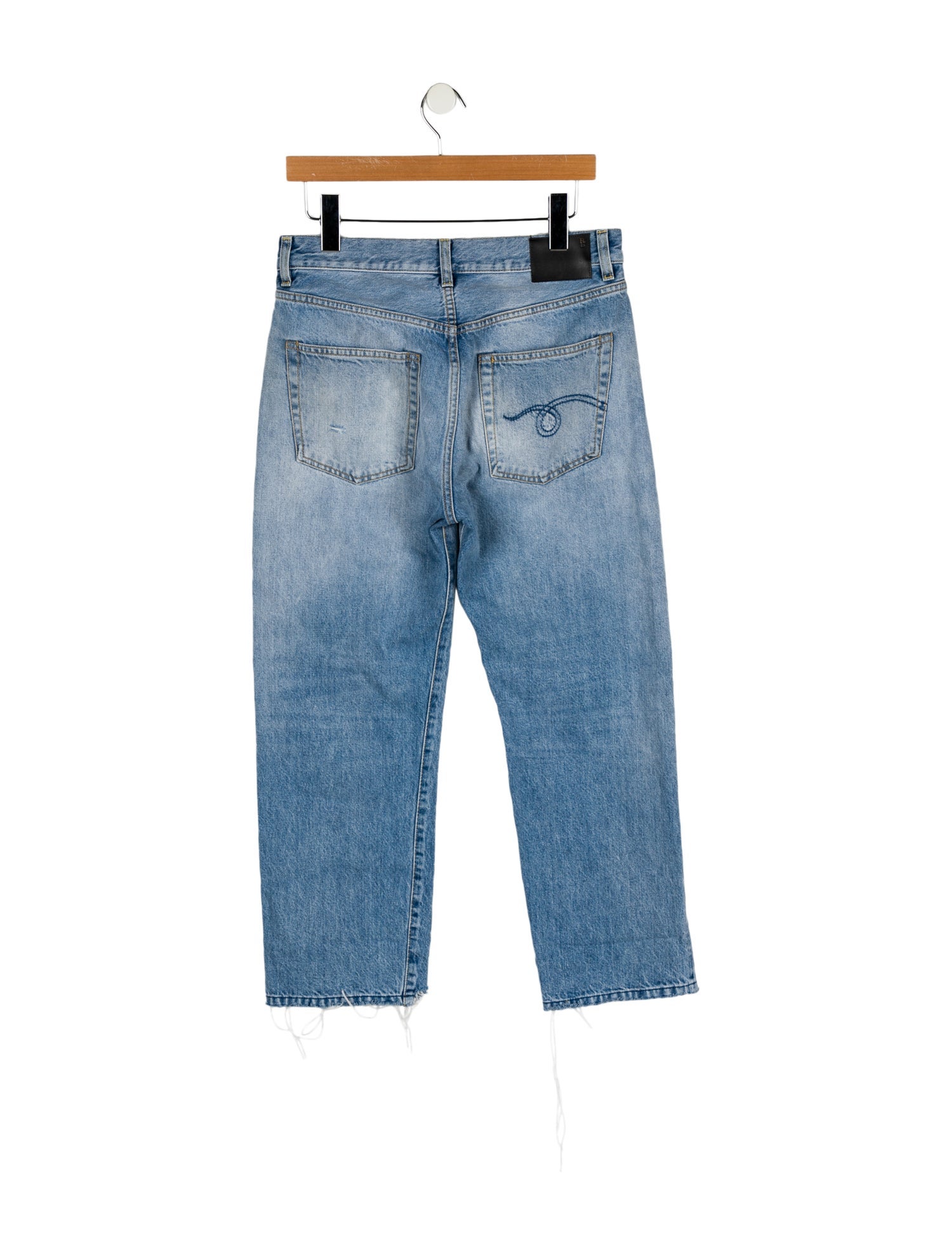 R13 High-Rise Straight Leg Jeans