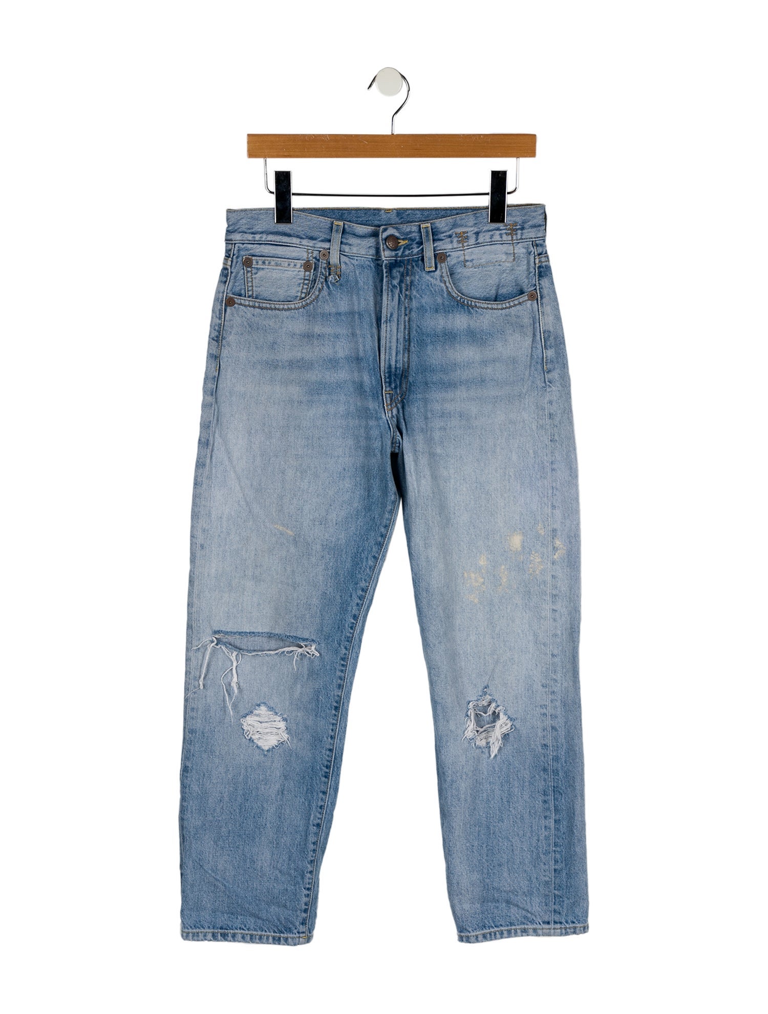R13 High-Rise Straight Leg Jeans