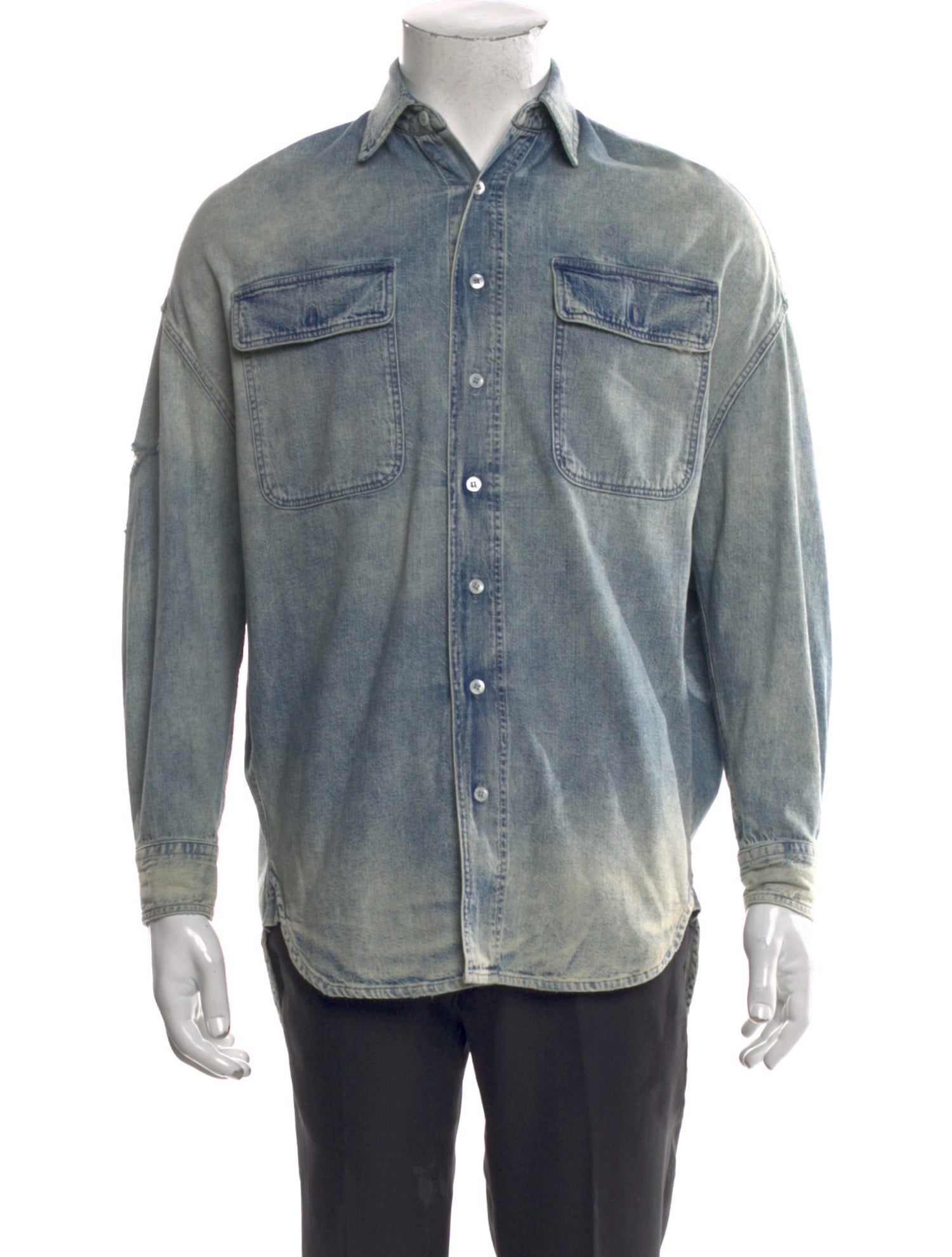 R13 Long Sleeve Denim Shirt