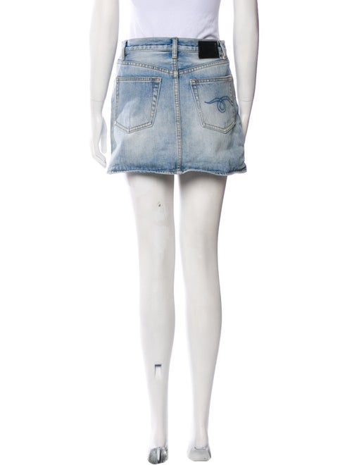 R13 Distressed Accents Mini Skirt