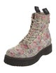 R13 Canvas Floral Print Combat Boots
